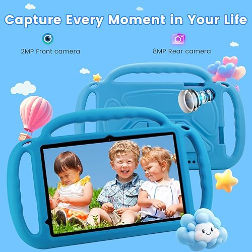 Miniatura 6 de Tablet para niños Henadigi, tablet Android 15, 12 GB RAM 64 GB ROM 1 TB de expansión, pantalla táctil FHD de 10 pulgadas 1280x808, cámara dual