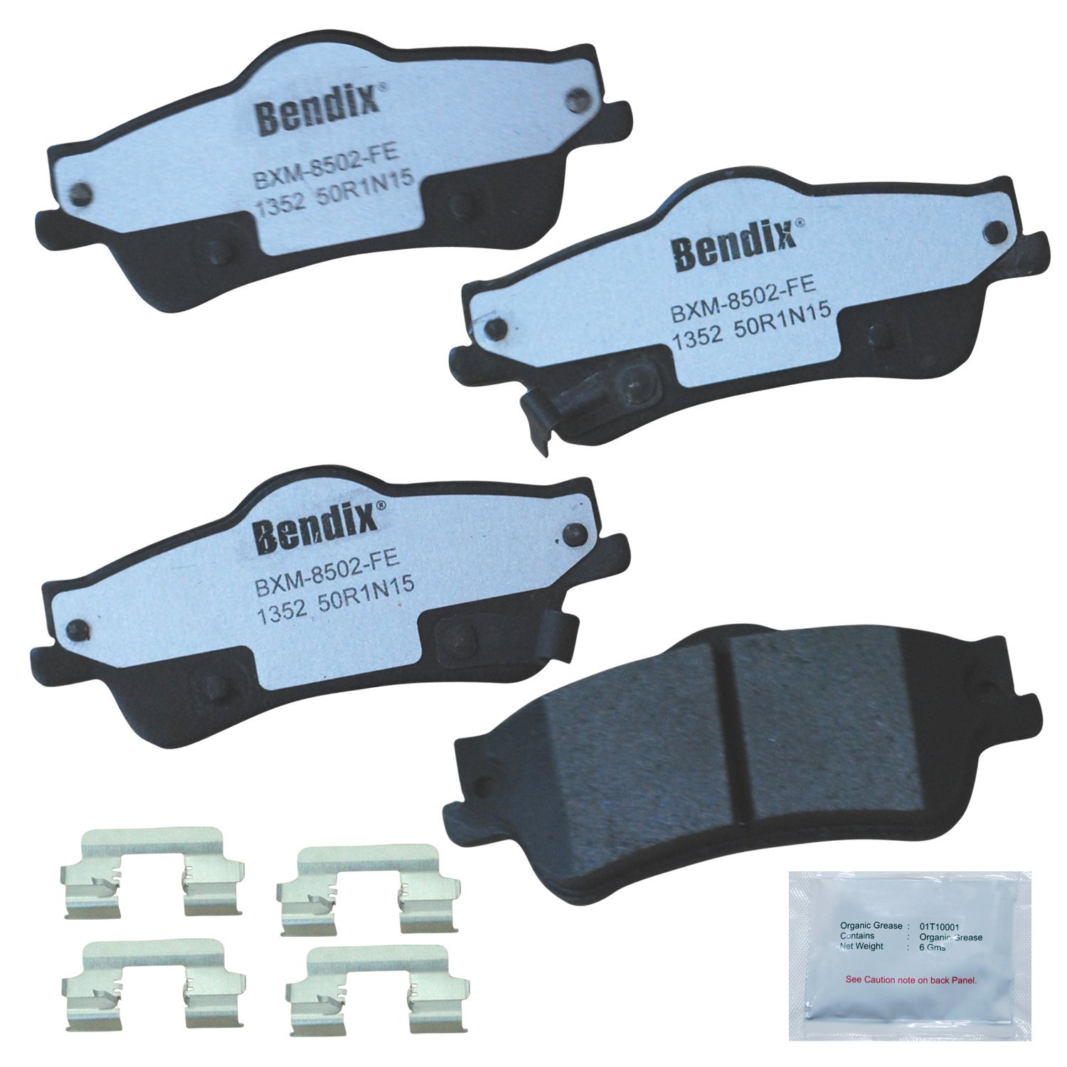 Bendix Fleet Metlok PBD1352 Semi-Metallic Rear Brake Pads for Chevrolet Caprice 2017-2011, SS 2014, SS 2017, Pontiac G8 2009-2008