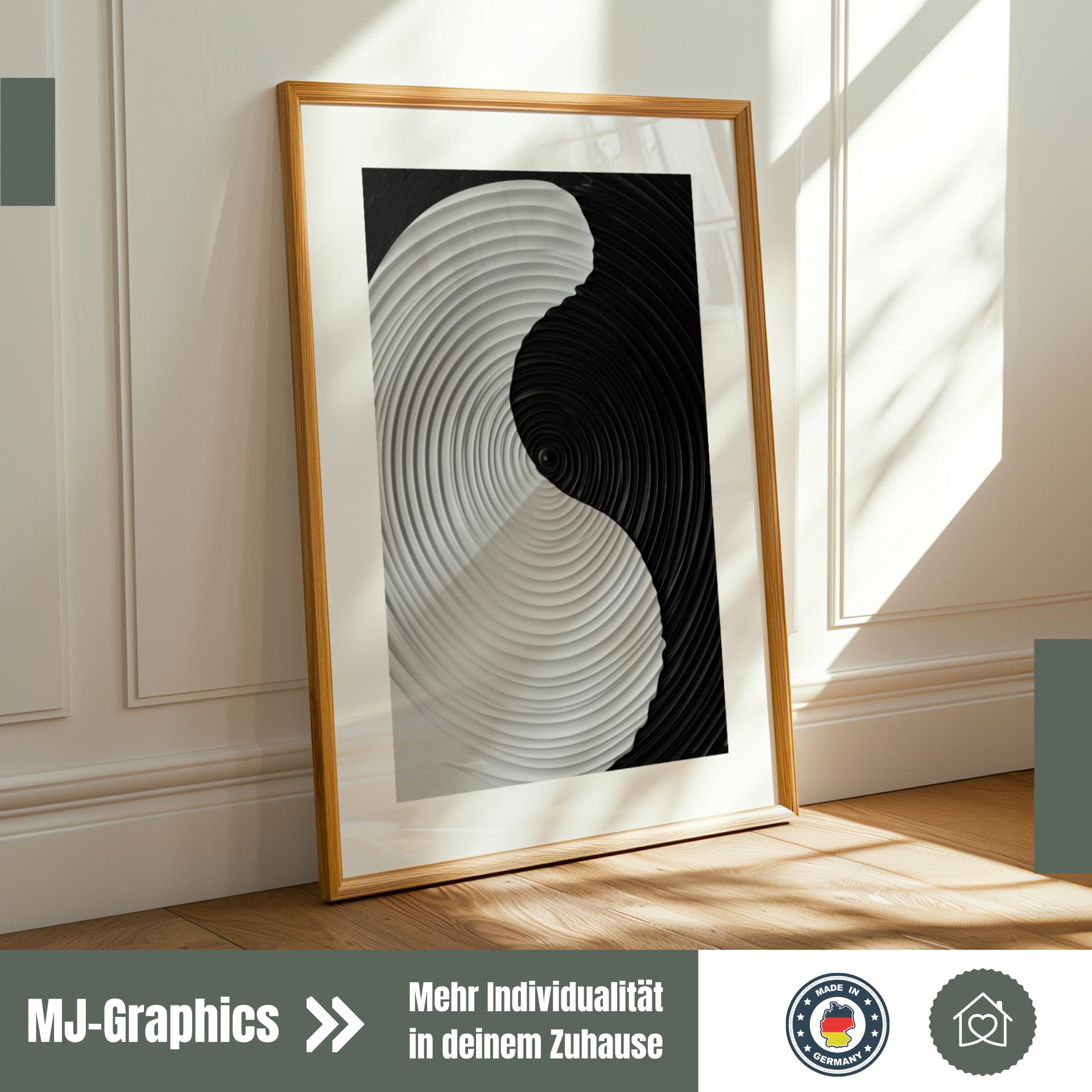 MJ-GRAPHICS® 6er Poster Set Yoga Poster Zen Buddhismus Kunstdruck Namaste Bild Entspannung Wohnzimmer Wandbild Ruhe Bild Entspannung Dekoration Meditation Poster – A2 Ohne Rahmen