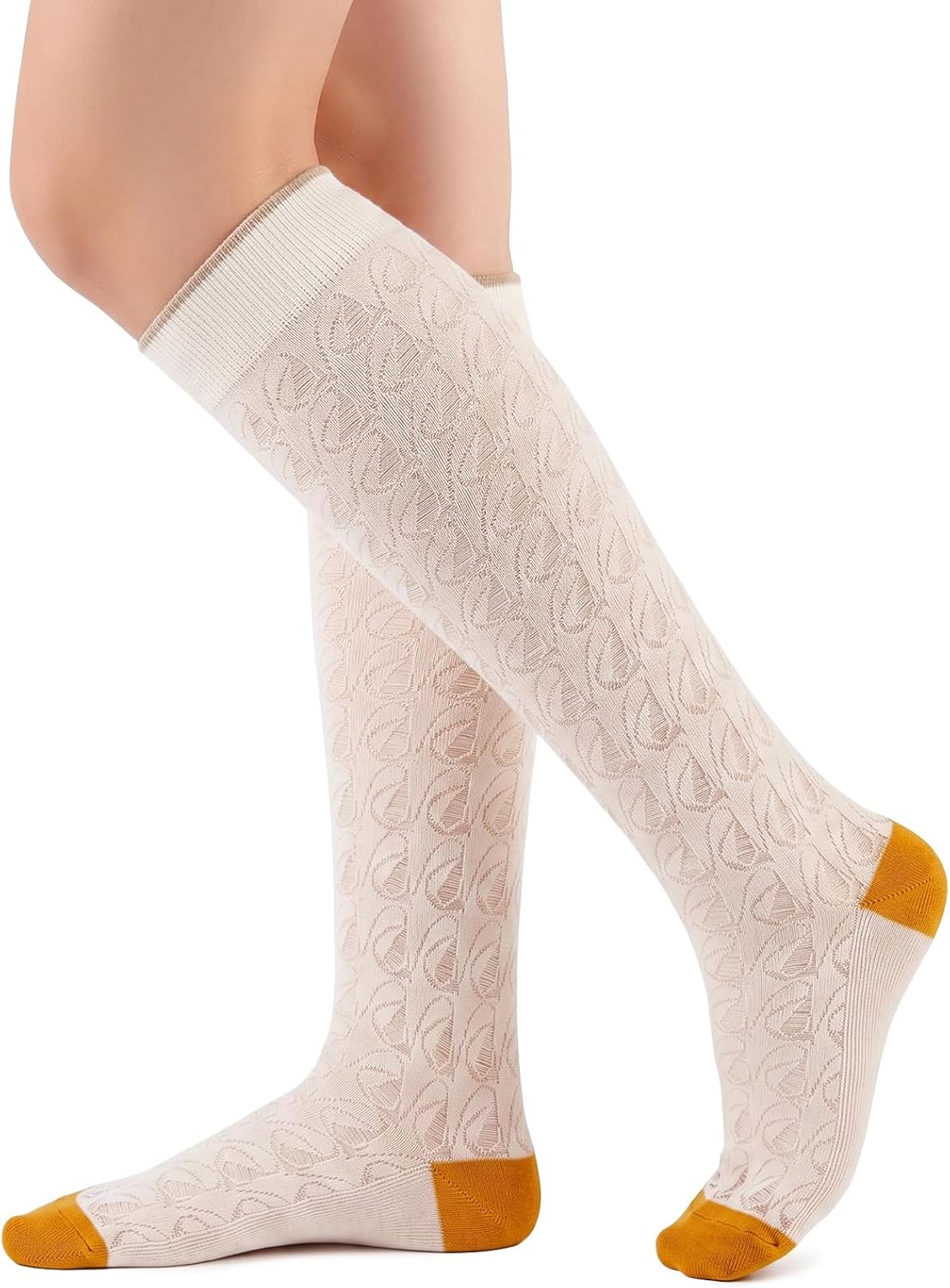 Women Knee High Socks Breathable Calf Long Socks