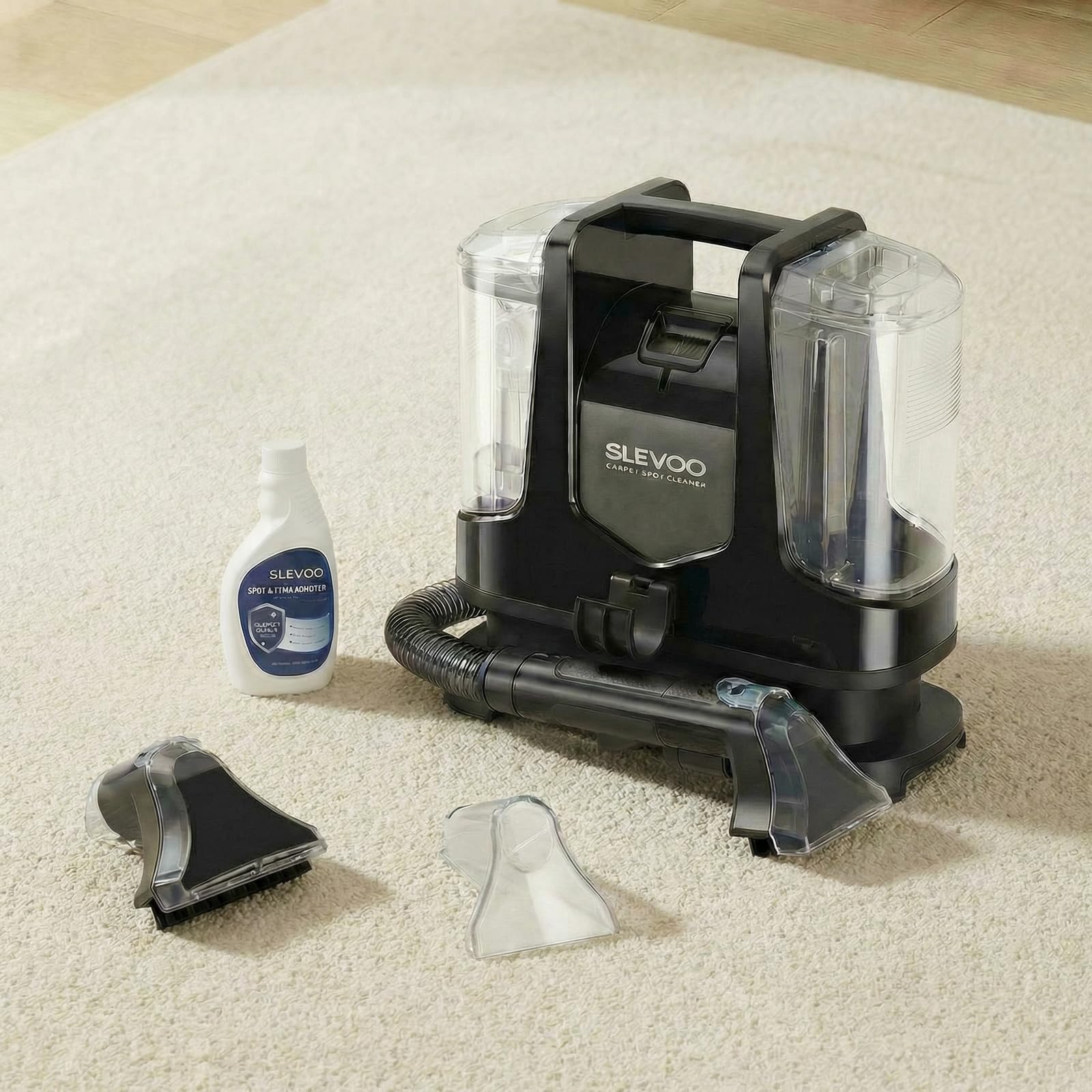400W Powerful Portable Carpet Upholstery Spot Cleaner Machine Free Cleaning solution Included 17Kpa Power Suction With Tools For