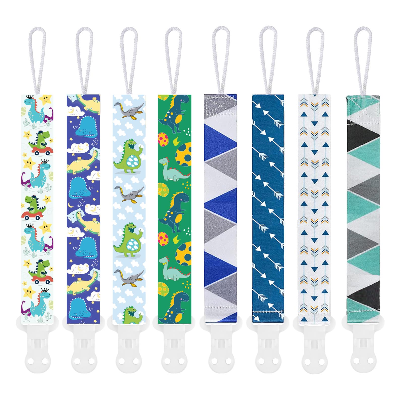 Smlpuame Dummy Clips Girl,6 Pack BPA Free Soother Chain,Pacifier Holder Clips for Teether Toy,Baby Dummy Strap Clip Universal Design Fit All Pacifiers Baby Teething Toys,Newborn Baby Shower(Fruit) — view 18