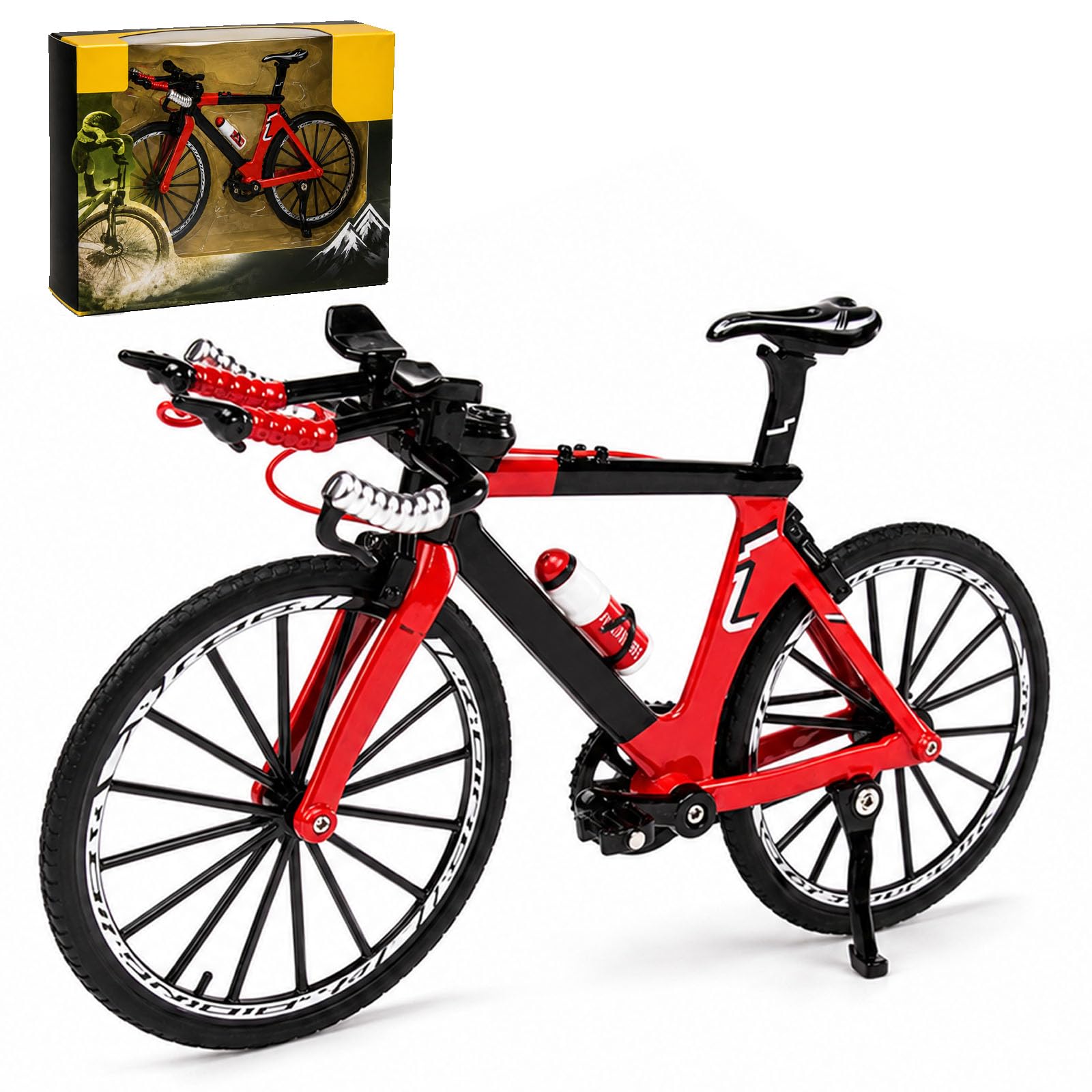 1/8 Scale Diecast Bicycle Model Racing Finger Bike Desktop Decoration