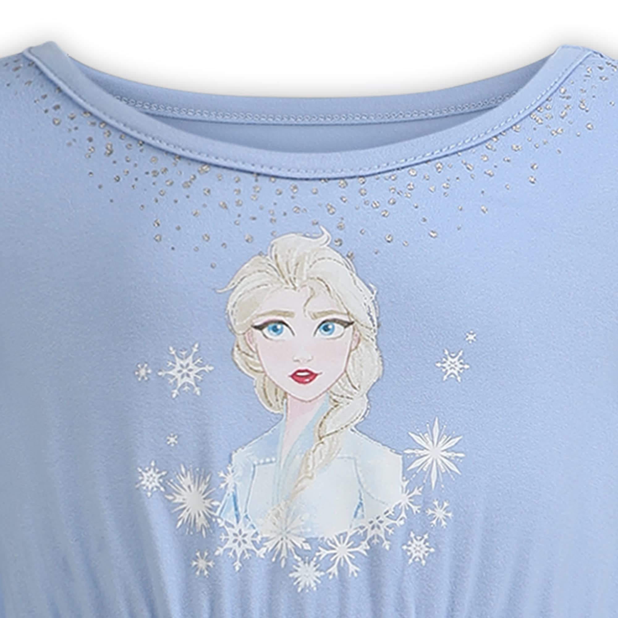 Disney Frozen Elsa sukienka z długim rękawem dla małych dzieci i małych dziewczynek - niebieska