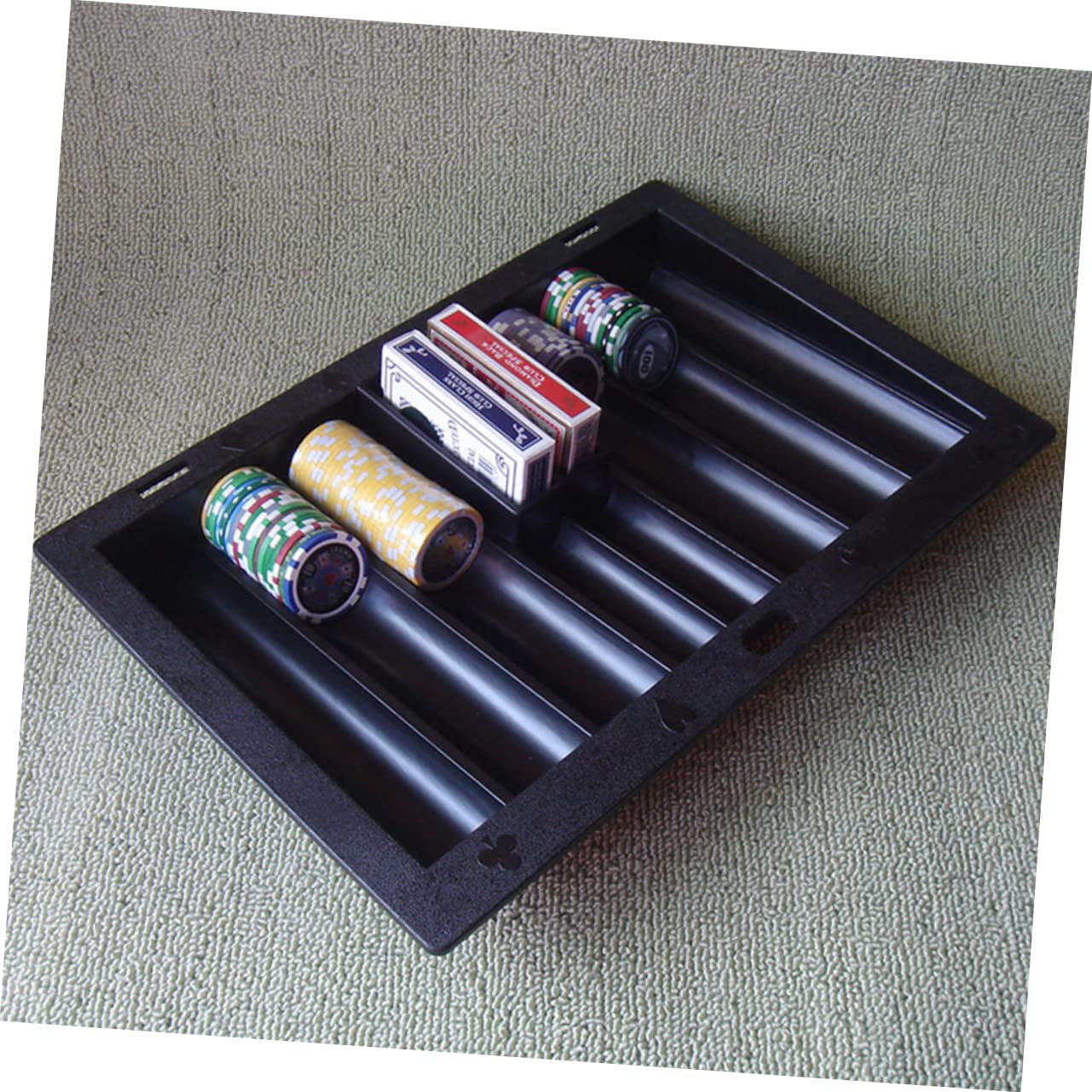 Toddmomy Table Poker Chip Tray Thick Poker Chips Holder for Clean Tidy Game Sessions