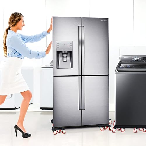 Miniatura 4 de Carrito de muebles de 5 ruedas, rodillos móviles de 1100 libras con 5 ruedas, rotación de 360 para muebles de servicio pesado, herramienta de