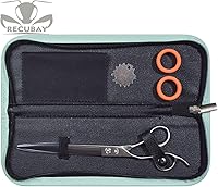 Vista 2 de Tijeras de aseo de perros mate para zurdos, excelentes tijeras de aseo para todas las razas, diseño para peluqueros profesionales.