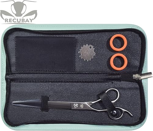 Miniatura 2 de Tijeras de aseo de perros mate para zurdos, excelentes tijeras de aseo para todas las razas, diseño para peluqueros profesionales. (7.5 pulgadas,