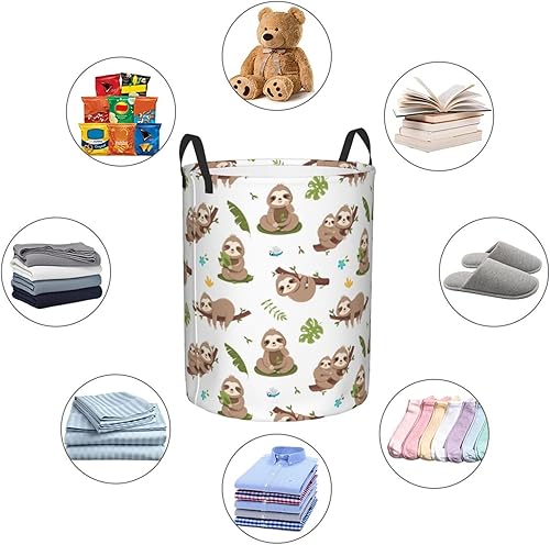 Miniatura 6 de Cesto de ropa sucia grande plegable con asas, fácil de transportar, cesta de almacenamiento redonda para ropa sucia, cesta de manta para dormitorios