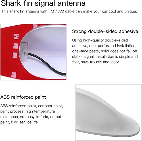 Miniatura 7 de Nueva versión de la antena del coche del tejado de la aleta de la antena de la radio del tiburón FMAM de