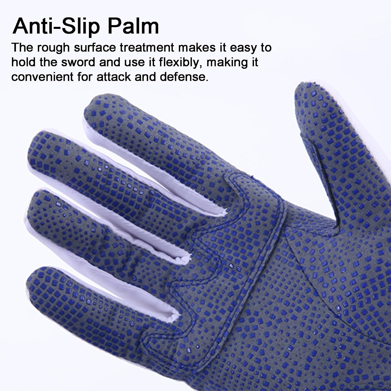 Breathable Fencing Gloves, Protective Gear Fencing Glove, Anti-Slip Point Plastic Fencing Training Gloves for Epee and Foil- Right Hand(7)
