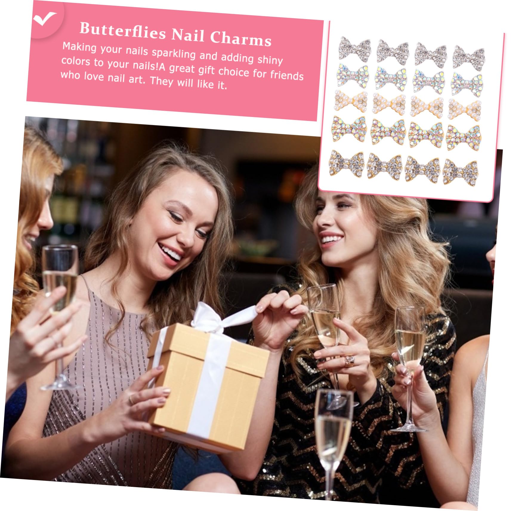 150 Piezas Joyas De De Uñas Amuletos Para Perforar Uñas Piercings Joyería Pedrería Del Arte Del Clavo De Uñas Cuentas De Uñas Para Uñas Encantos Metal