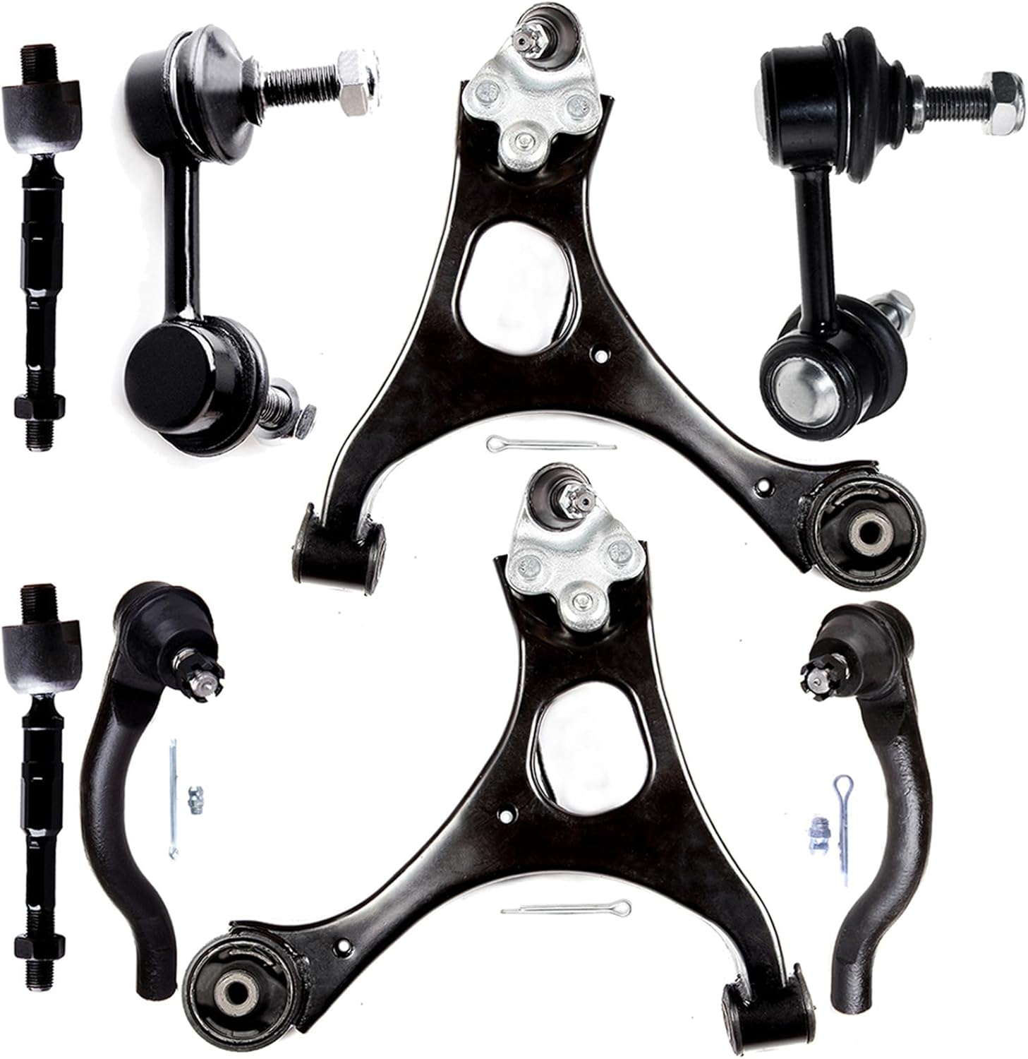 ASTOU 8PCS Front Suspension Kit for 2006-2011 Honda Civic: Lower Control Arms, Ball Joints, Tie Rods, Sway Bar Links