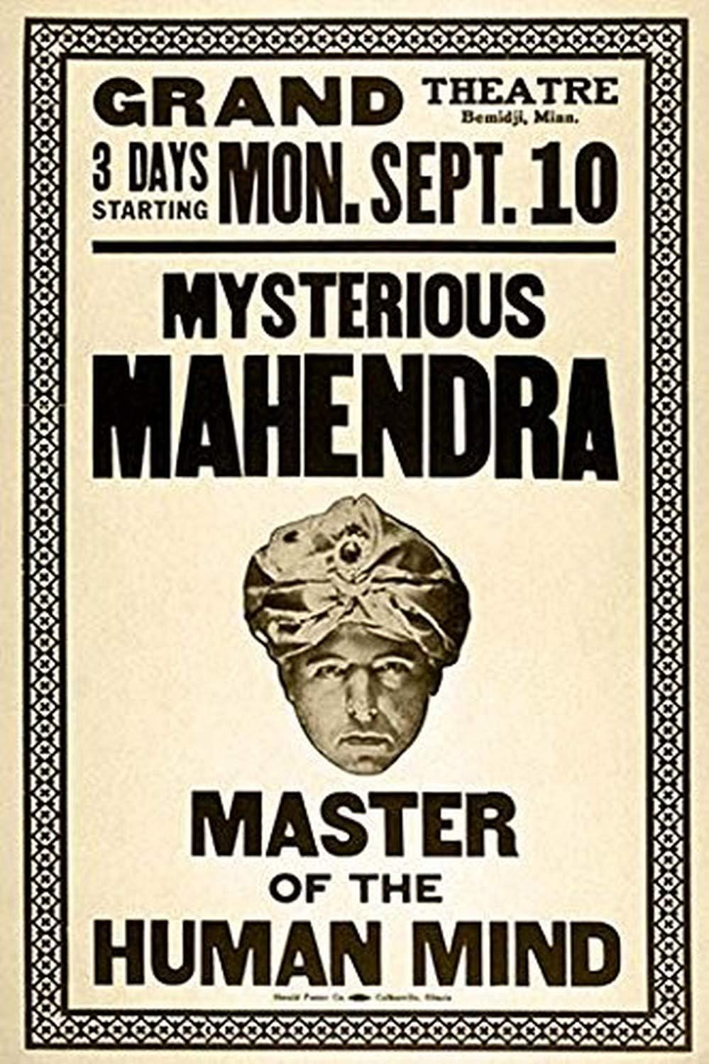 Buyenlarge "Mysterious Mahendra Master of The Human Mind" Gallery Wrapped Canvas Print, 28 x 42"