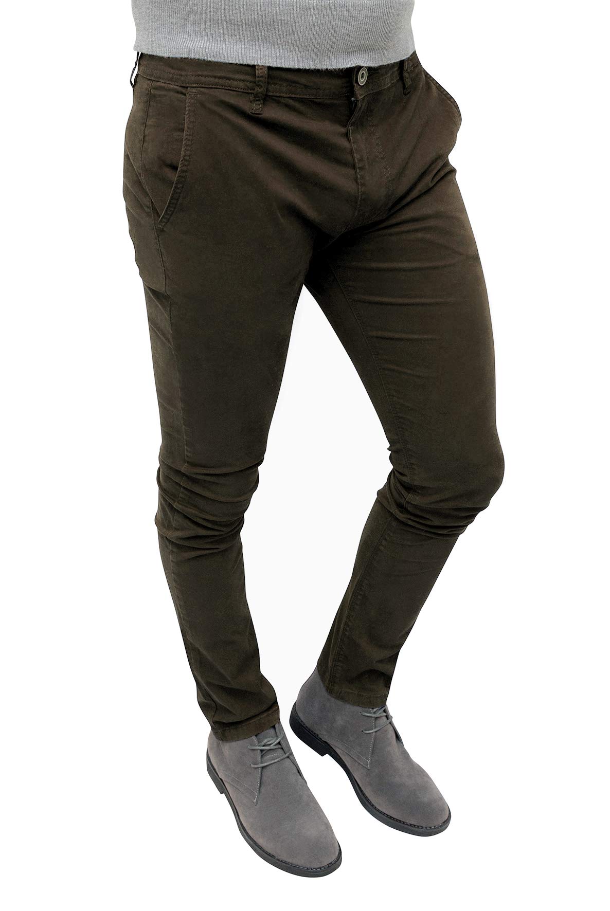 Evoga Pantaloni Casual Uomo Invernali Slim Fit Eleganti Chinos