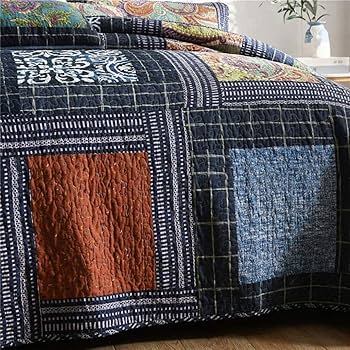 Amazon｜アンティークシックなパッチワークベッドスプレッド230 x 250