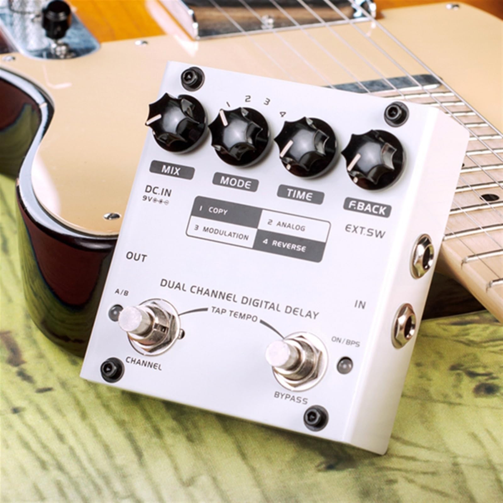 Pedale per Chitarra di modulazione Accessori per Basso Elettrico A Pedale per Chitarra con Ritardo Digitale A Doppio Canale