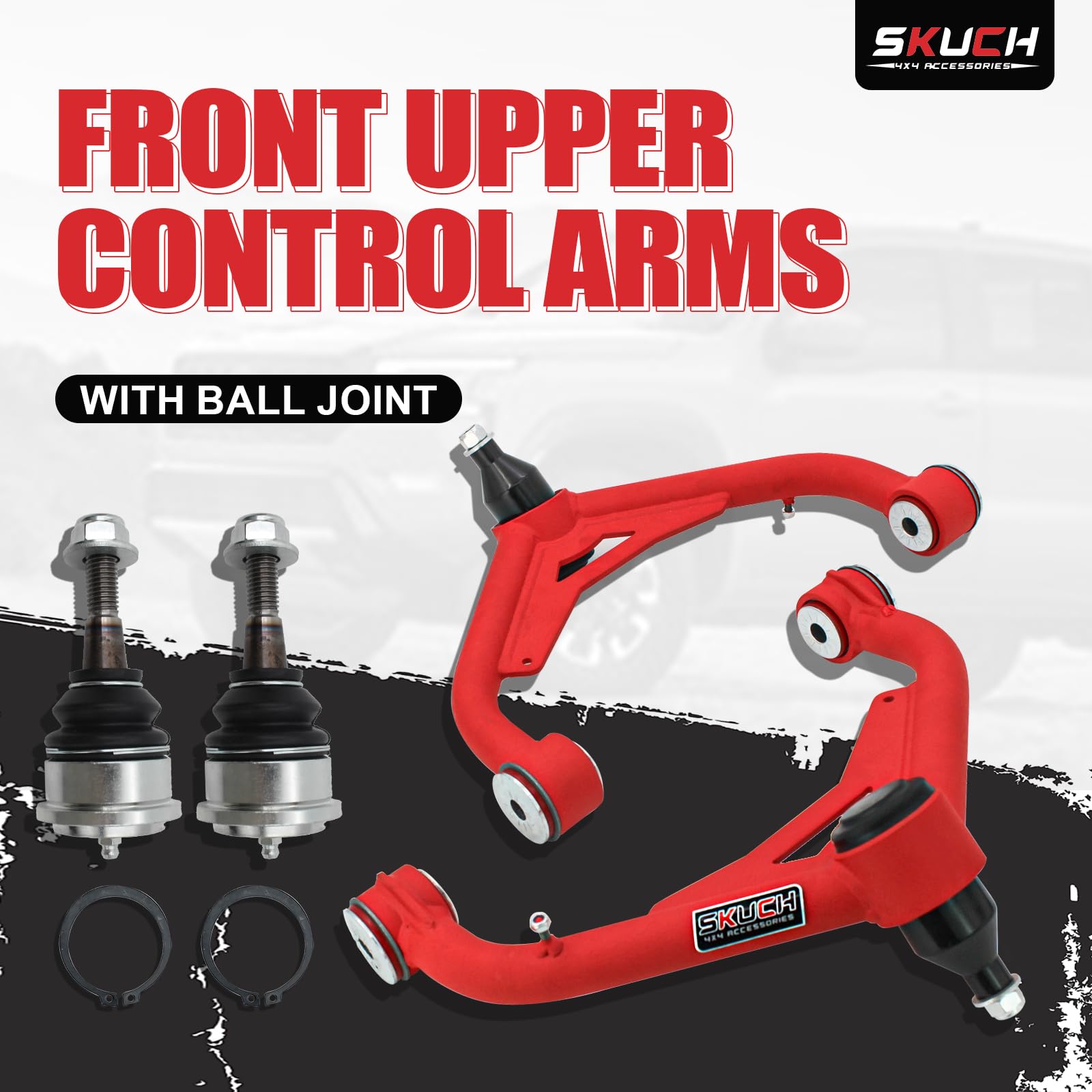 Upper Control Arm With Ball Joint Pair Of Front Upper Control Arms W/ Ball Joints For Chevy/GMC 2500HD & More 2005 TAHOE Suspension Kit - Foto 6