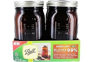 Ball Wide Mouth Canning Jars: Premium Amber Storage for Home Canning and Fermentation Projects