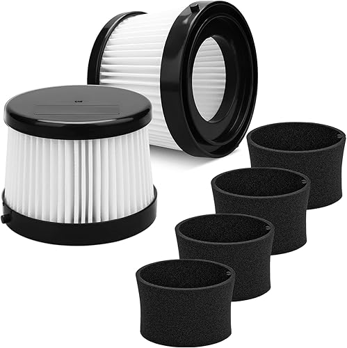 Paquete de 2 filtros HEPA de repuesto DCV501HB DCV5011H. Compatible con filtros de aspiradora de mano inalámbricos de 20 V DEWALT. En comparación