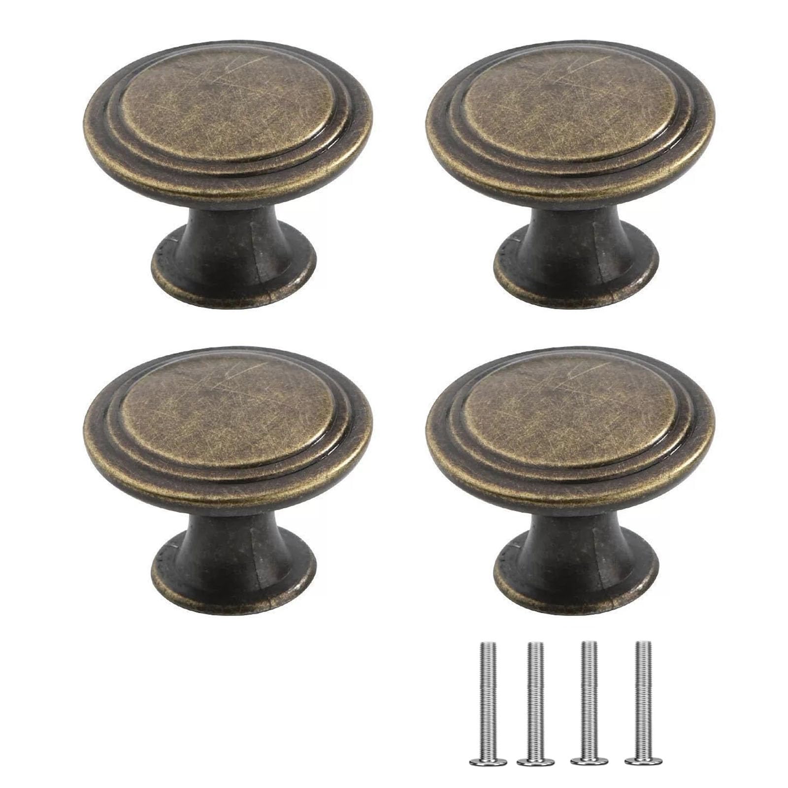 Yxinsyuan ‎Bronze 4 Pcs Drawer Knobs,Antique Brass Door Knobs For Cabinet Bronze Vintage Knob