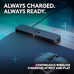 Logitech G POWERPLAY 2 Pad de charge sans fil pour compatible Logitech G Les souris de jeu, 34.5 X 28.4 cm (13.5 x 11.2 pouces), 3.5 mm Hauteur, pour PC/Mac - noir