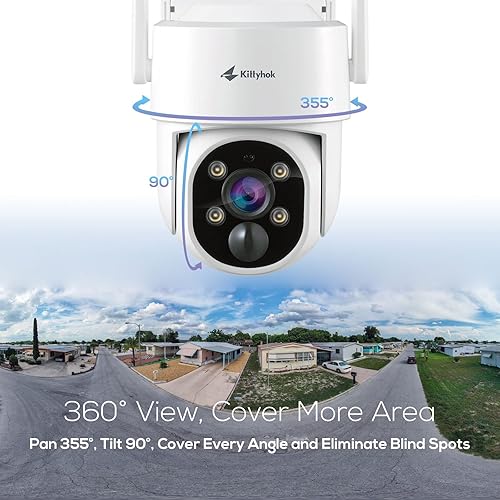 Miniatura 4 de Kittyhok Sistema de cámara de seguridad solar inalámbrica  8 cámaras de seguridad solar para exteriores 2K Ultr Pan Tilt con detección humana, foco