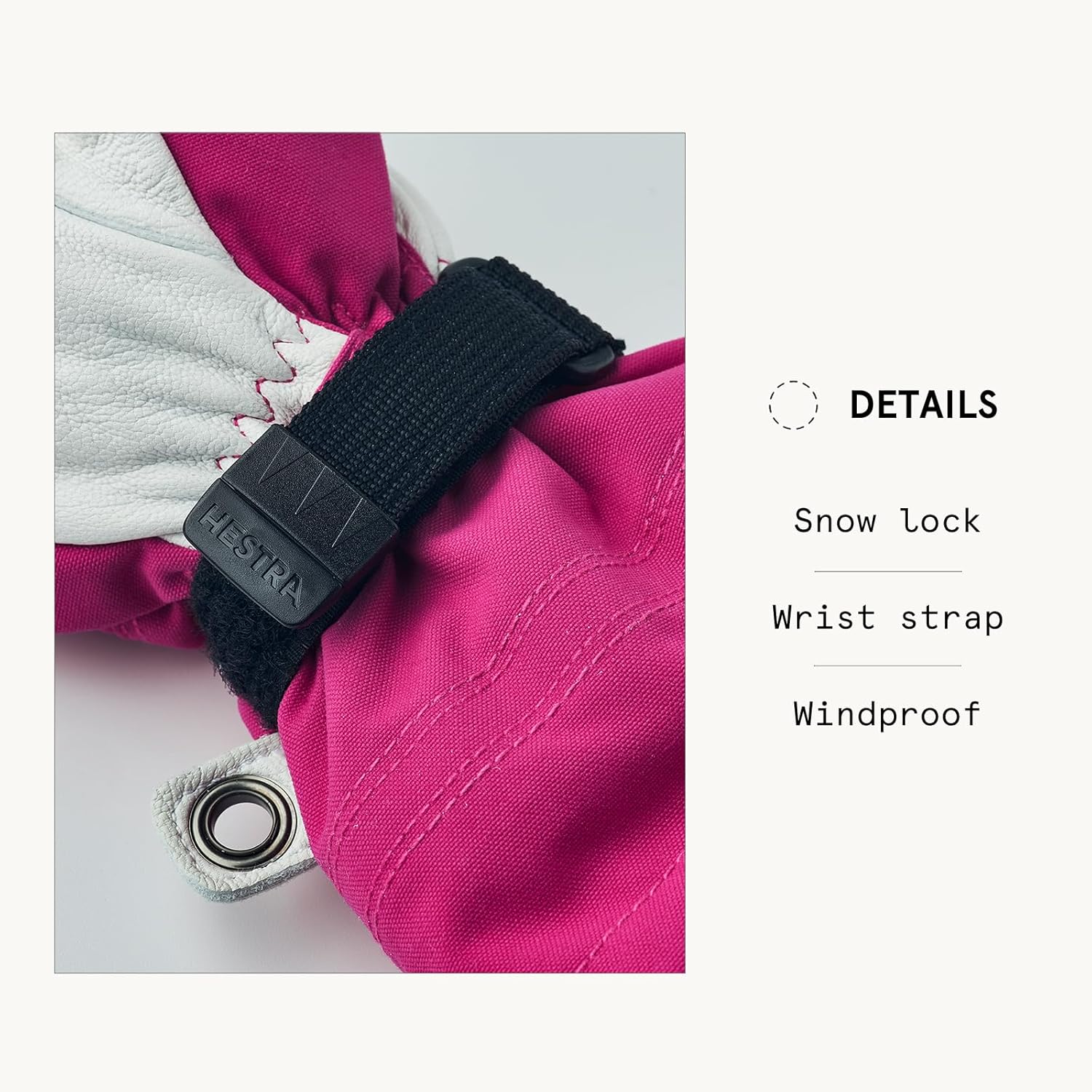 Hestra Army Leather Heli Ski Junior Mitt (Youth 4-13yrs) | Waterproof, Insulated Classic Kids Snow Mittens I Ski & Snow Play