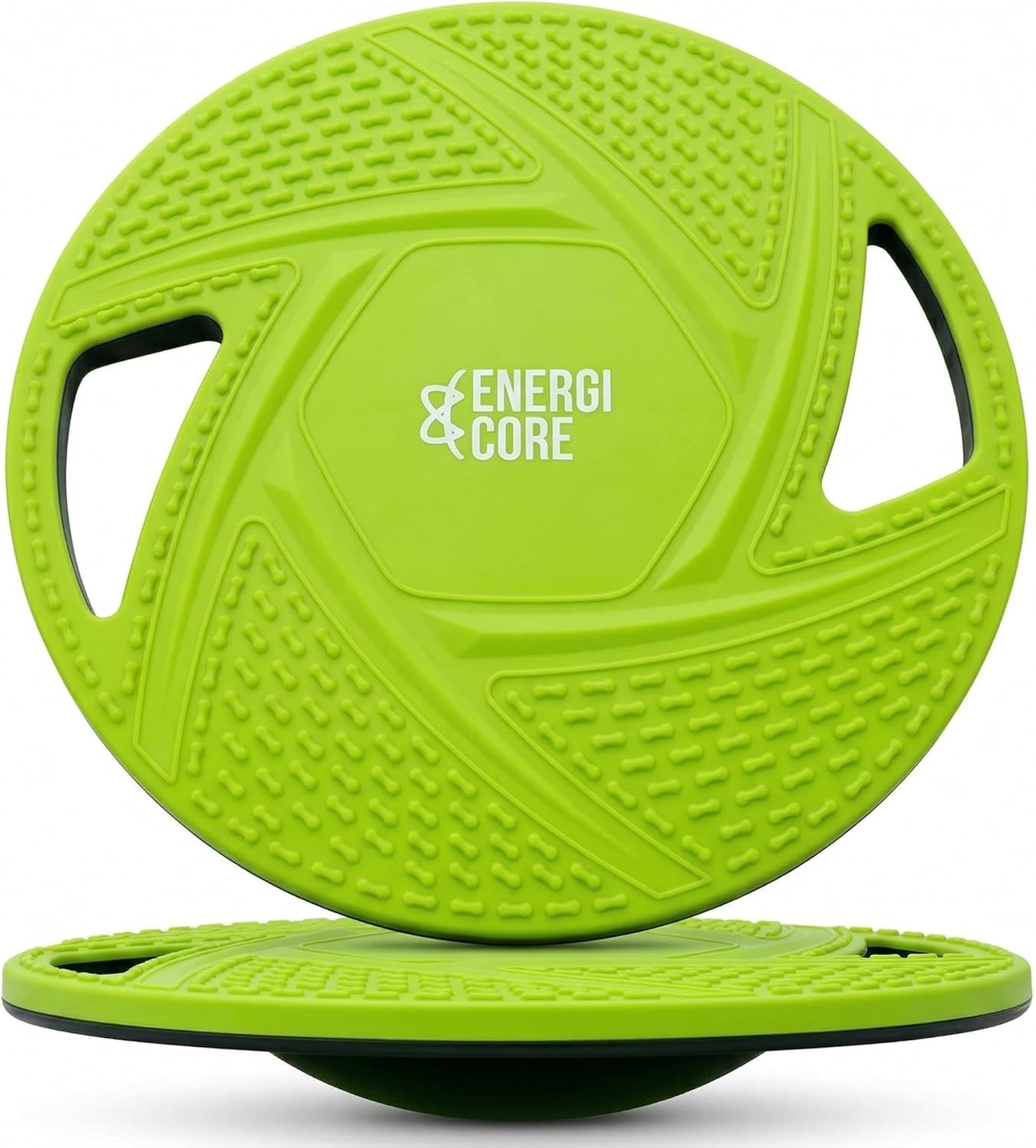 Energi Core Balance Board for Standing Desk and Core Workout – Anti-Slip Surface – Black, Green