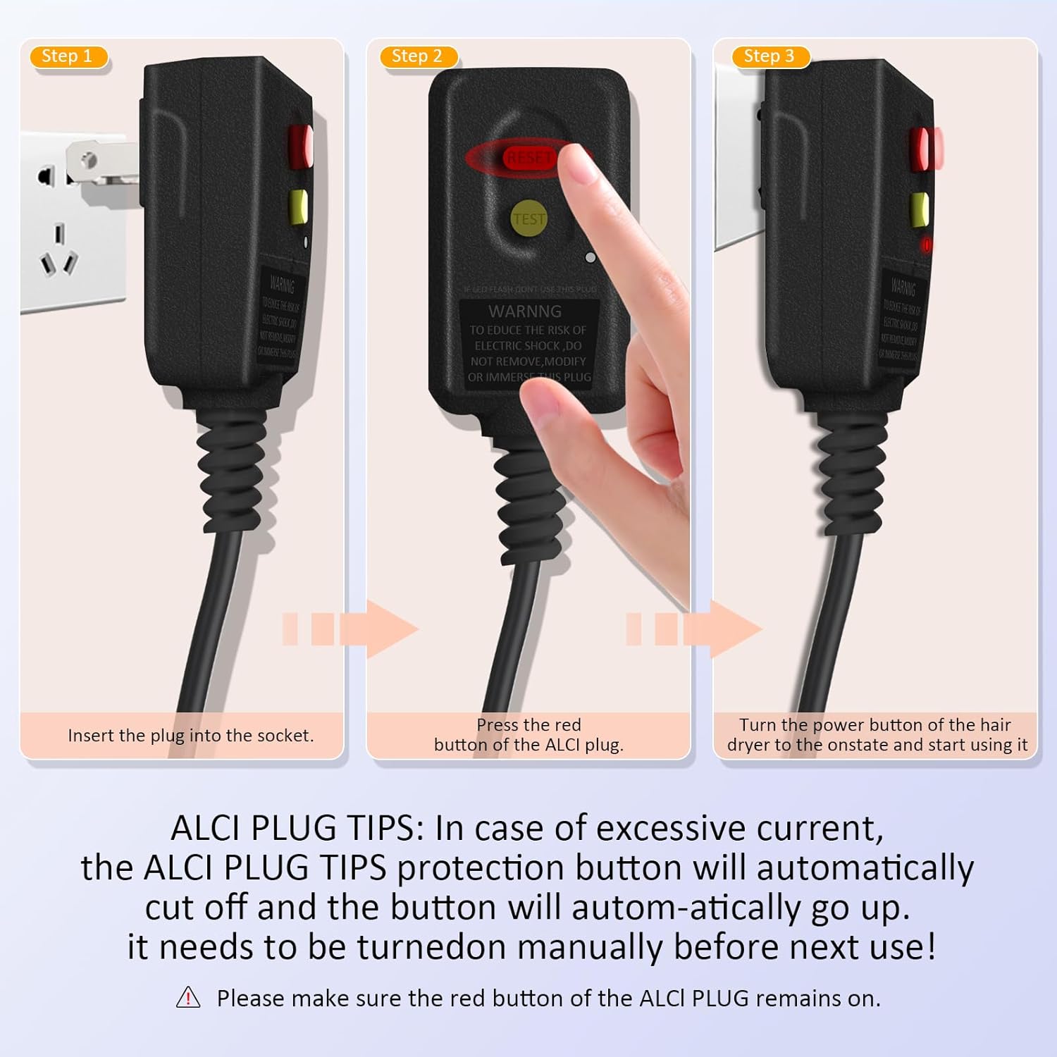 High Speed Plasma Ion Hair Dryer with Diffuser, Professional Blow Dryer 130000 RPM Brushless Motor for Fast Drying,1500W 3Temps/3Speeds Thermo-Control Lightweight Hairdryer for Women Home Travel Salon