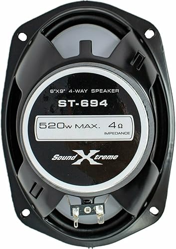 Miniatura 4 de SoundXtreme 6x9 4-Way 520W Altavoz estéreo para coche con 2X Audiotek 6x9 Car Truck Van caja de altavoces