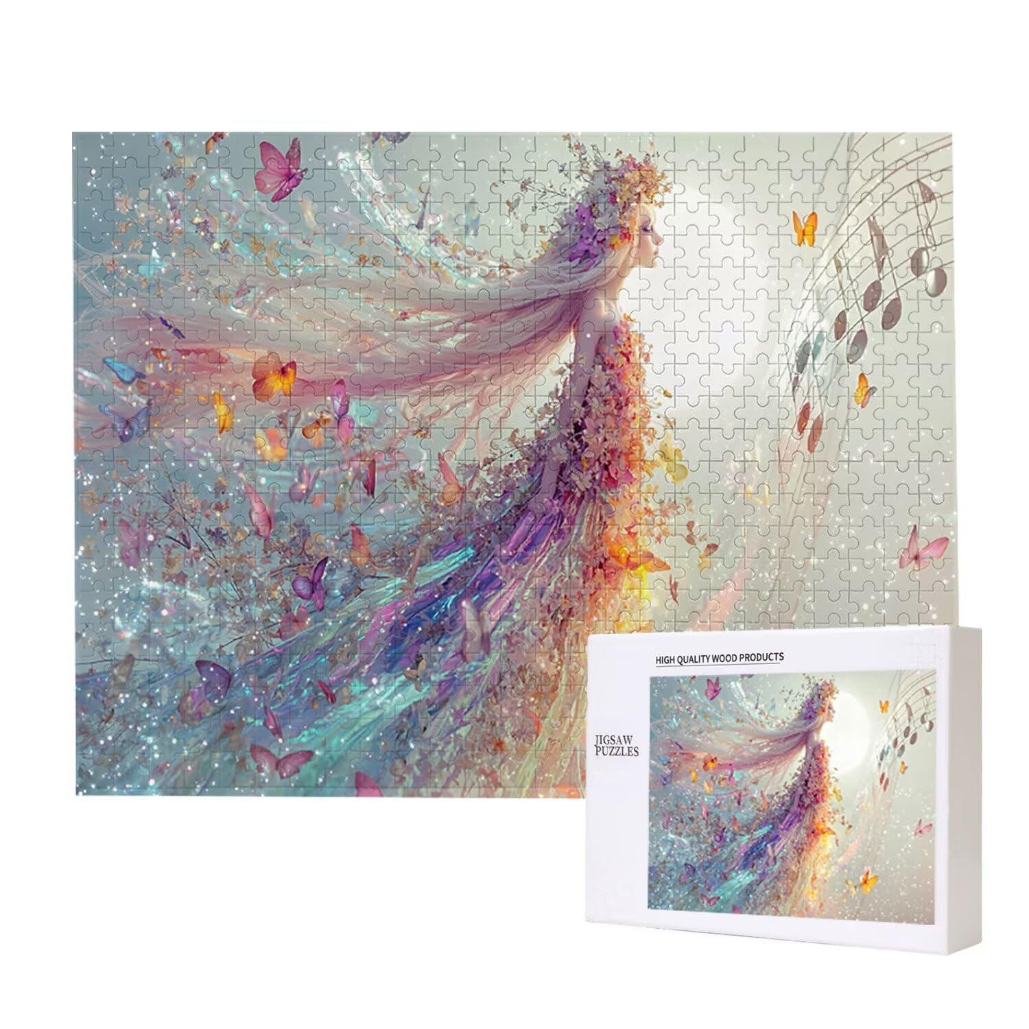 1500 Pezzi di Puzzle, fata1500 Pezzi di Puzzle per Adulti, Regalo di Anniversario, Regalo di Natale, Decorazione Della Casa, Prevenzione Della Degenerazione Cerebrale Negli Anziani v-857