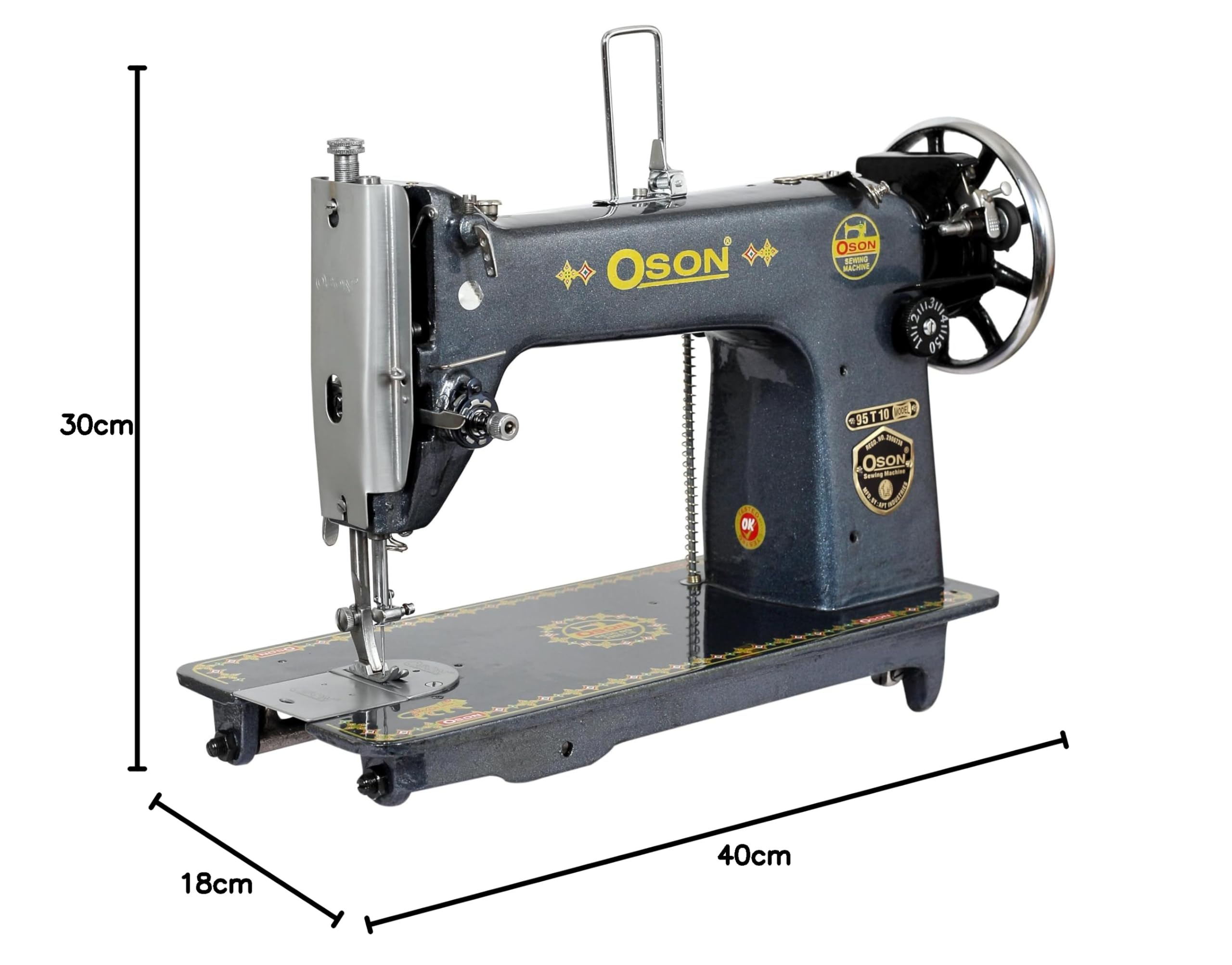 Oson (TA-1) Umbrella Sewing Machine (95T-10 Model) (Full Shuttle) Grey — Amazon image 6