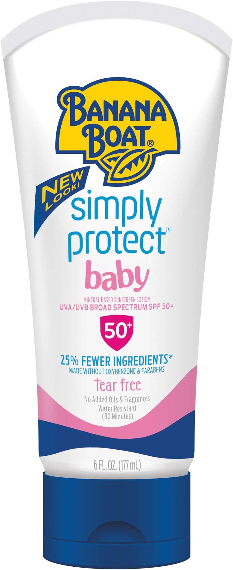 Suncare Banana Boat Simply Protect Mineral-based Sunscreen Lotion for Baby Spf 50+, 6 Oz