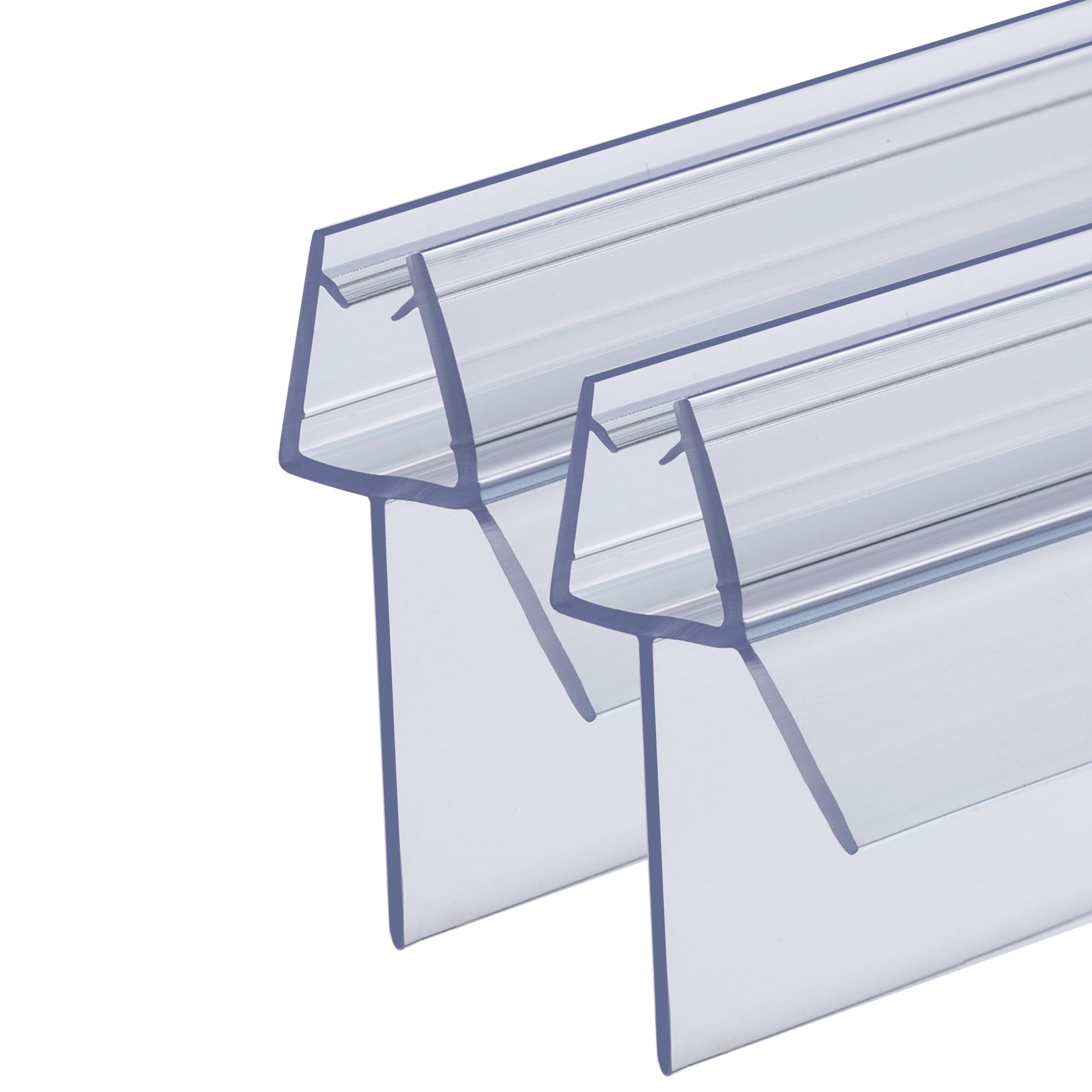 QOROCO Duschdichtung 2x 80cm für 4-6mm Glastüren, mit extra länger Gummilippe(Lippen 20 mm), von Situationen mit größerer Bodenfreiheit, Einfache Installation, für alle Duschtüren, Dusche, Badewanne
