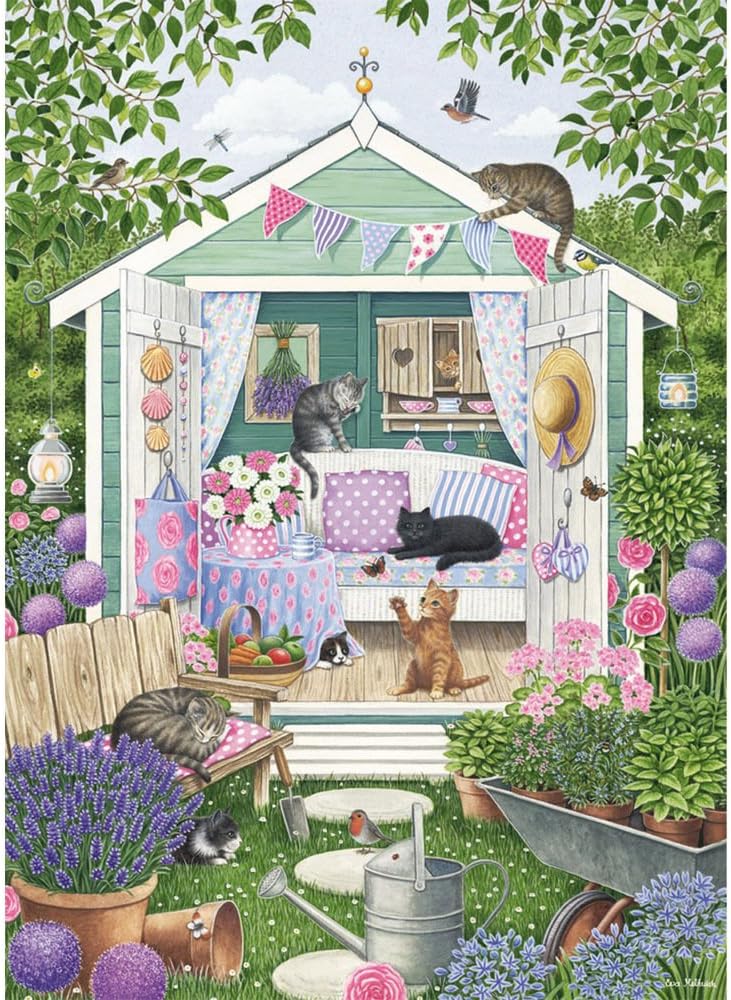 Summer Garden Cats - Jigsaw Rectangular