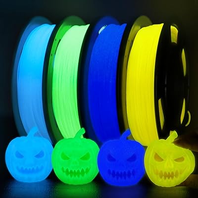 18 – YOUSU 3D Printer Filament Bundle,Glow in The Dark Filament TPU 95A,Blue,Green,Yellow,Purple 250 * 4 Pack,1.75mm TPU Filament for 3D Printer.