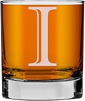 Vista 13 de Monograma grabado de cristal de whisky Rocks de 11 onzas (letra J), regalos de bourbon personalizados de la A-Z para hombres, día del padre, vidrio