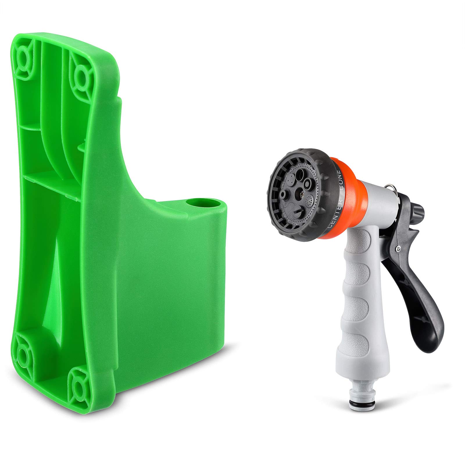 GARDEBRUK® Carrete Manguera Retráctil 20 m Sistema Enrollado Automático Soporte Pared Giratorio 180° Boquilla Roceado 7 Modos Riego Jardín Exterior
