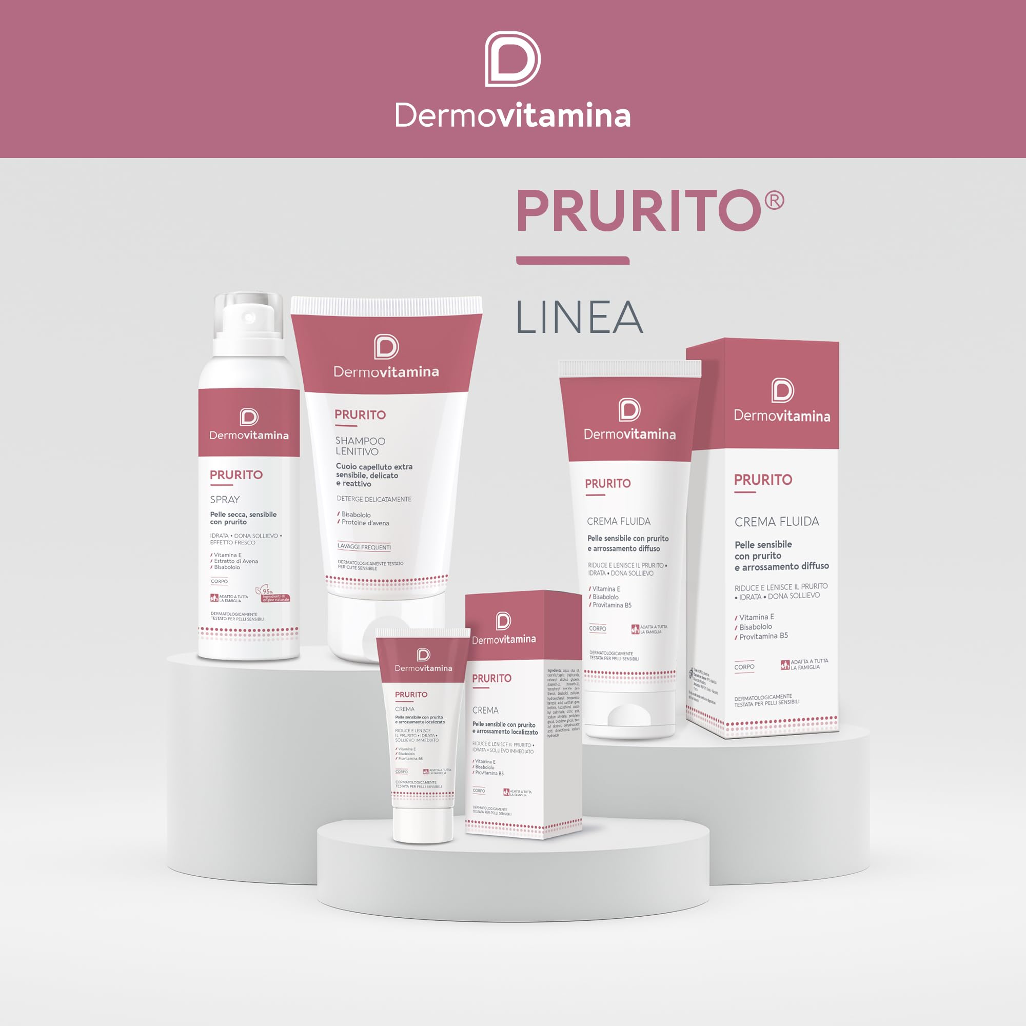 Dermovitamina Prurito Spray - Riduce il Prurito - Effetto Fresco - Azione protettiva - Dermatite - Idratante - Dona Sollievo Immediato - Per Adulti e Bambini - 100ml