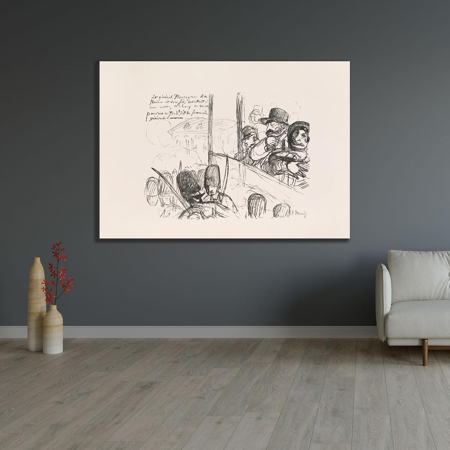 ArtDirect The caricatures of Puvis de Chavannes Pl.07 (1906) Unframed Art Print Giclee Poster by Pierre Puvis de Chavannes - Ready for Framing with Customization Sizes 10x7, 14x10, 20x14, 34x24, 48x34 and 60x43 inches