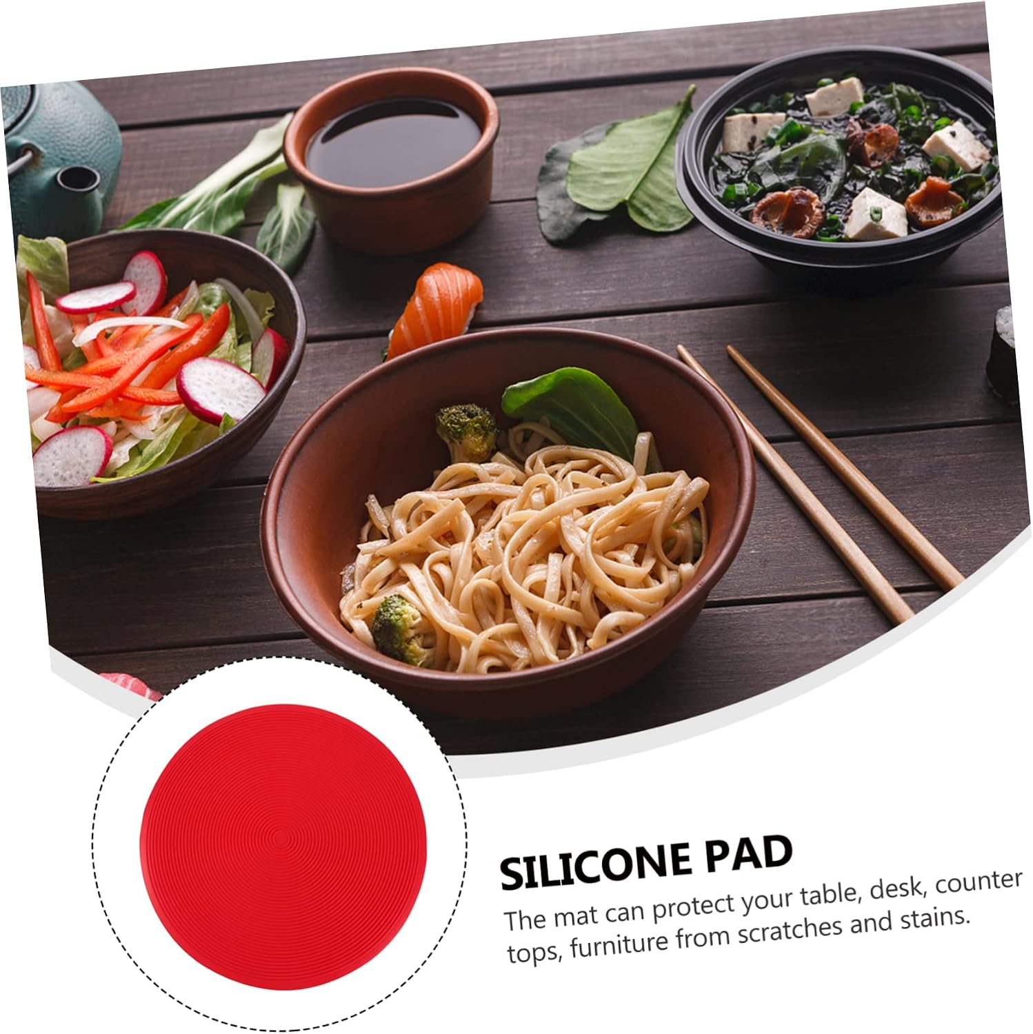 Ciieeo Heat Resistant Silicone Mat Non Slip Pot Pad for Kitchen Countertop Dish Drying Mats for Kitchen Table