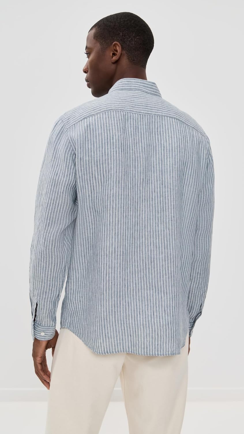Theory Men's Irving OE in Summer Stripe Shirt - Image 3
