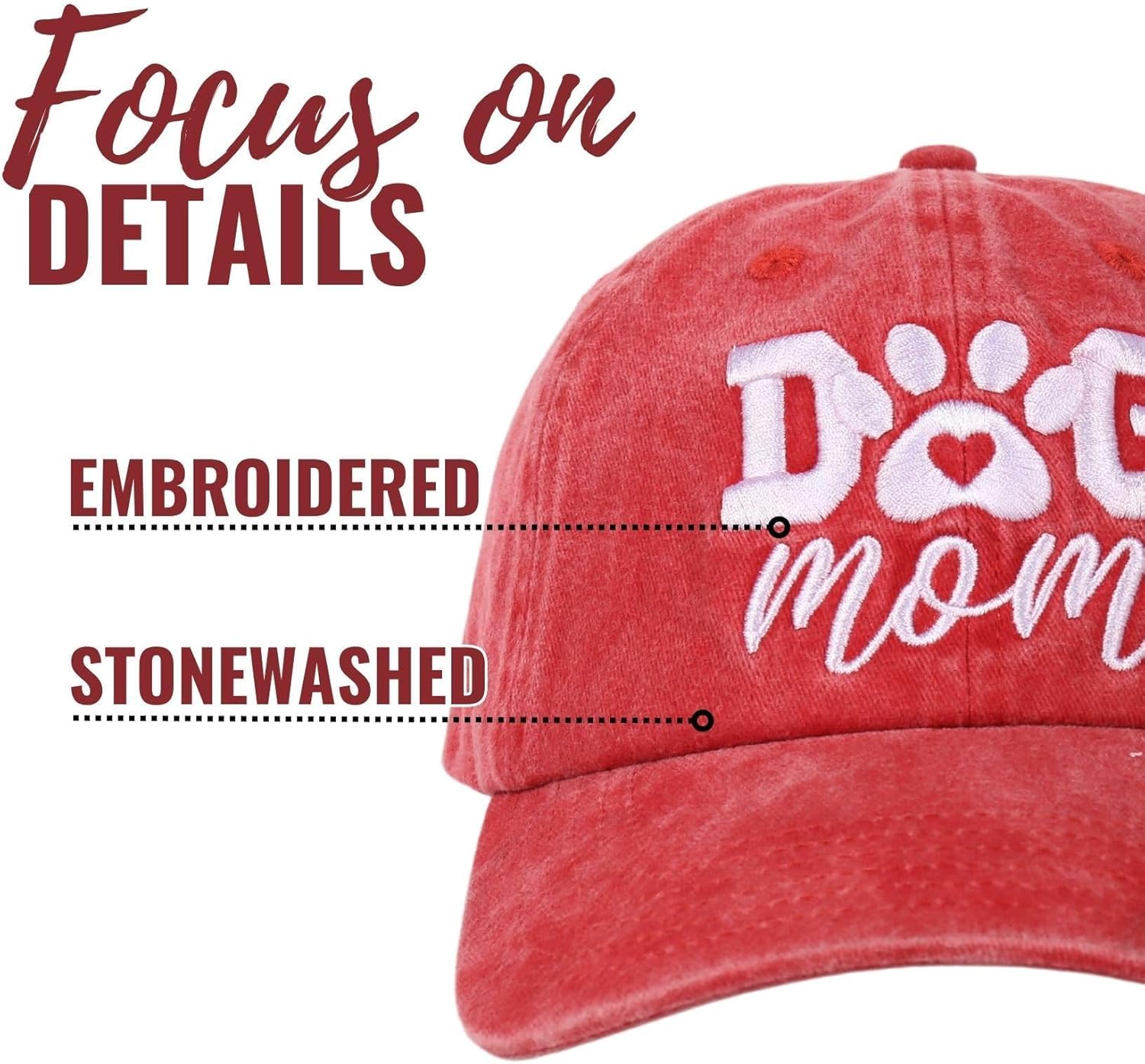 InnoBeta Dog Mom Cap for Women - Funny Adjustable Embroidered Hat Gifts for Birthdays, Christmas - Image 4