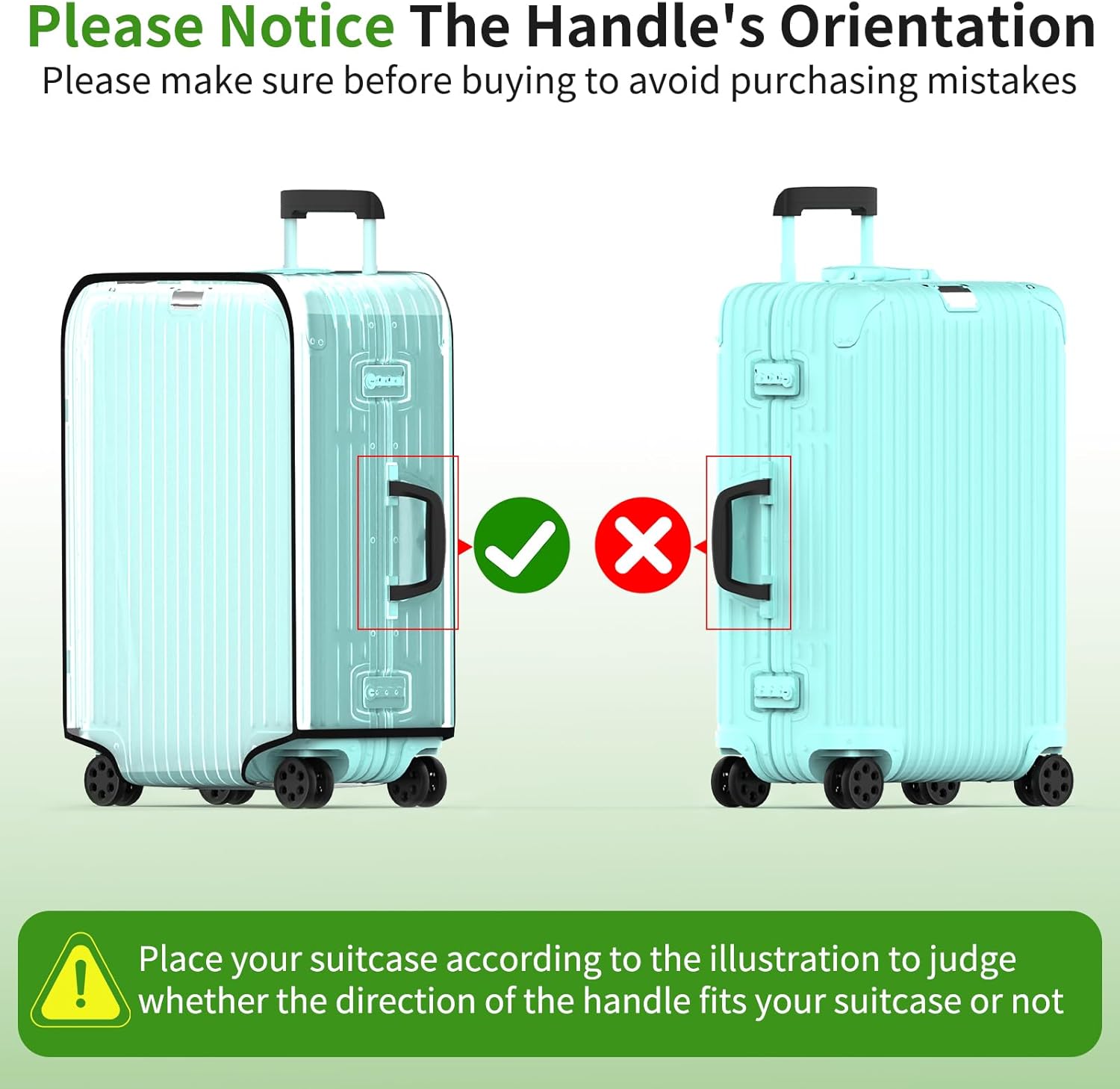 Suitcase Covers For Luggage, 30 Inch Clear PVC Luggage Covers Protector Full Thicken Transparent Waterproof Suitcase Sleeve With Large Velcro for 30" Wheeled Suitcases - Image 3