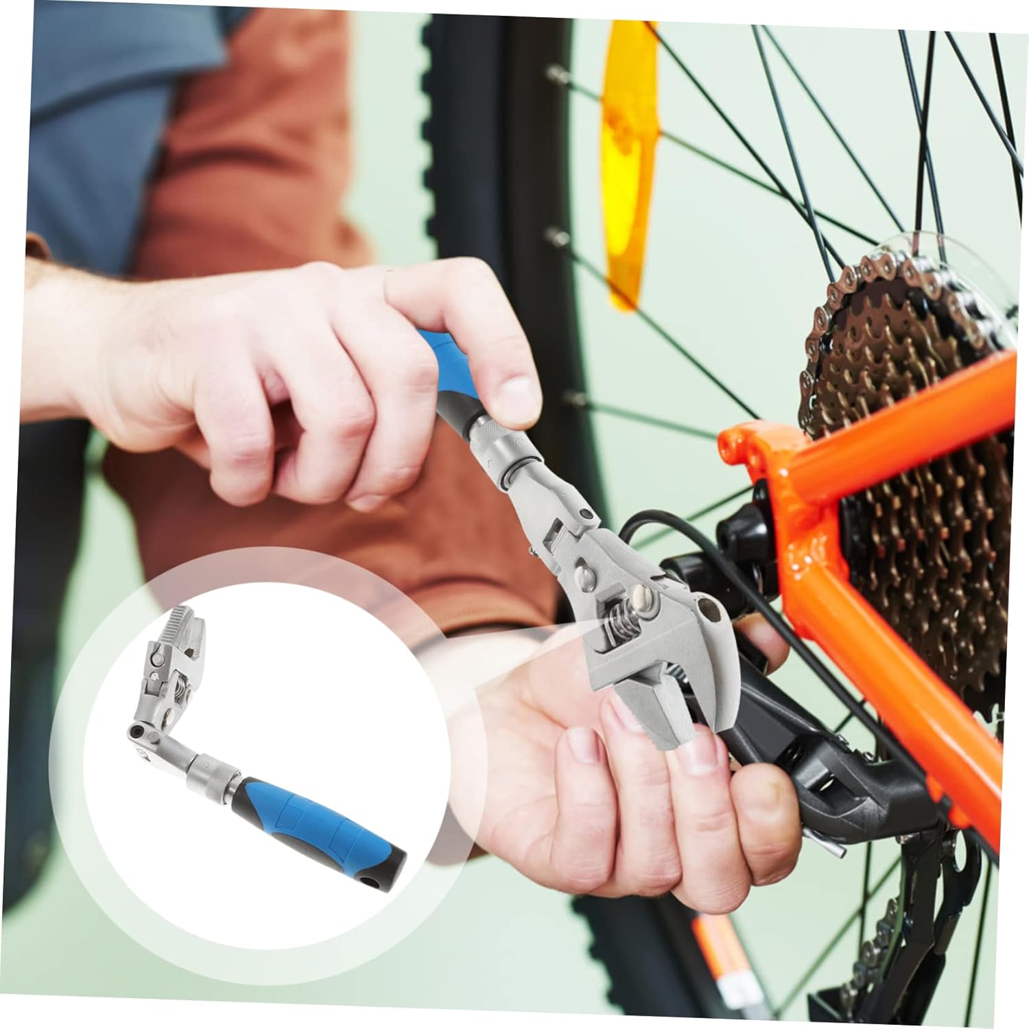 Uonlytech Multipurpose Telescopic Ratchet Spanner with Rotating Head Adjustable Socket Wrench for Home Repair Mechanical Maintenance Car Service and Household Use