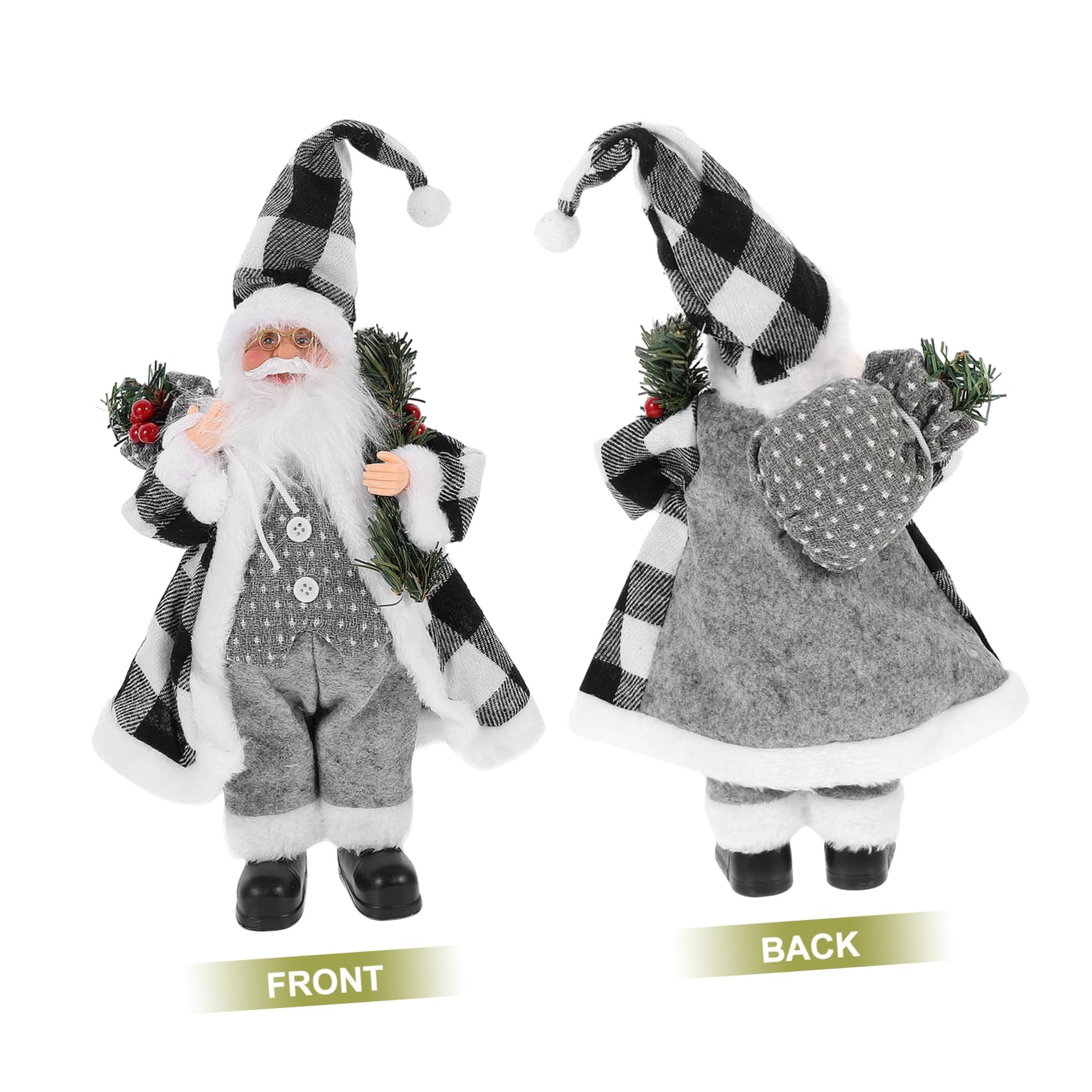 Cabilock 2st Alter Mann Puppe Dekoration Weihnachtshandwerk Weihnachtsschmuck Für Den Tisch Weihnachtsstatue Tischplatte Weihnachtsverzierung Weihnachtsmann-skulptur Chemiefasertuch