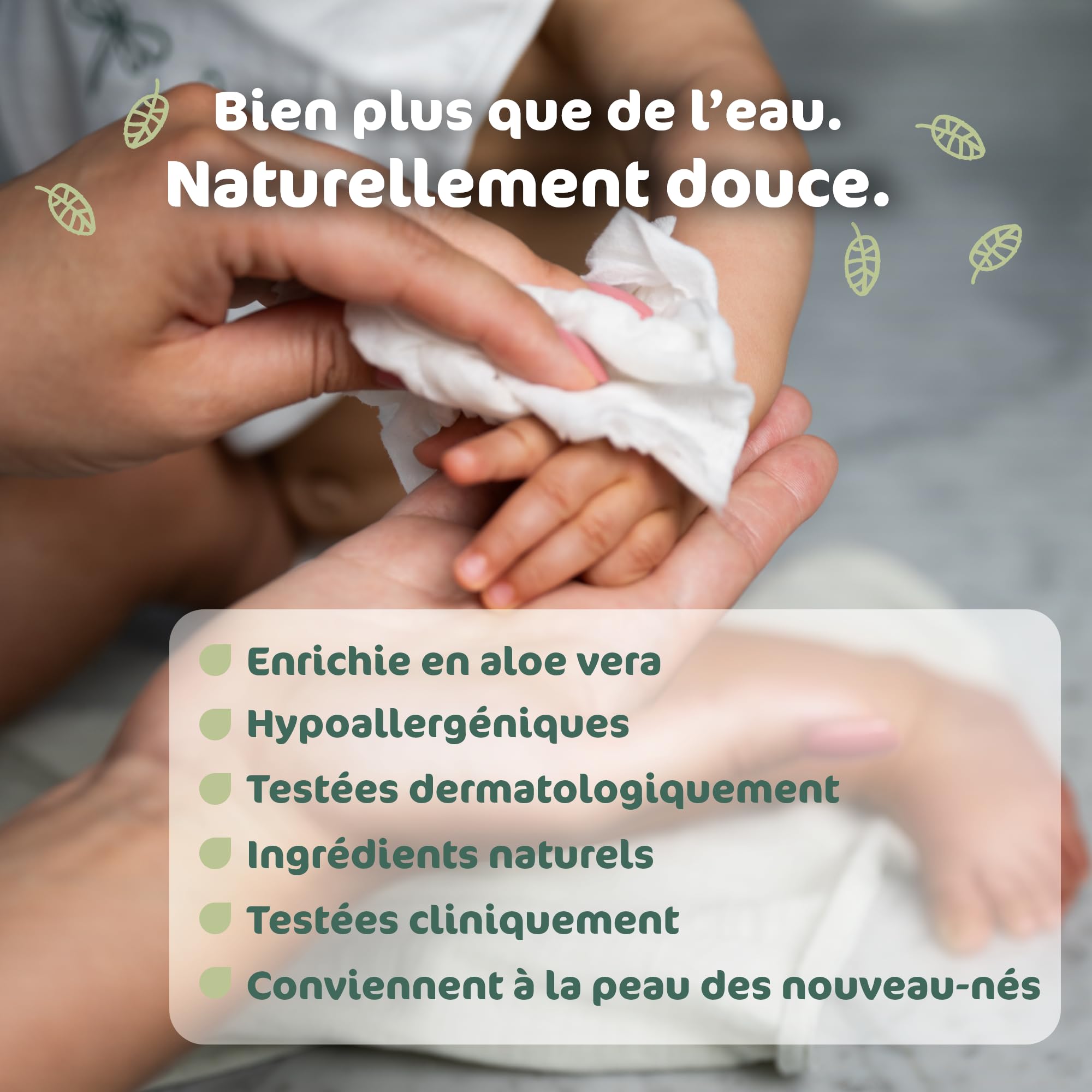 Naty Lingettes à l'Aloe Vera, 98% d'Eau, 672 unités (12 paquets)