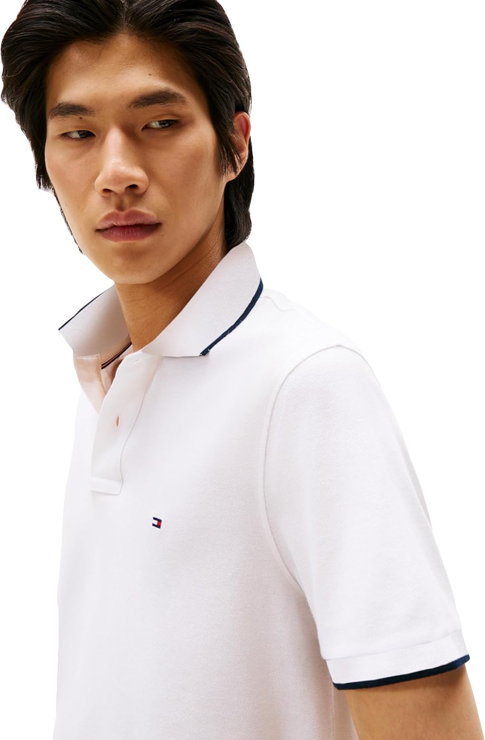 Tommy Hilfiger Men's Short Sleeve Linen Polo Shirts in Regular Fit