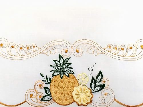 Miniatura 9 de GOHD Sweet Harvest. Juego de 3 cortinas de cocina para cafetería. Bonito diseño de frutas bordadas con cortes. (juego de festón y niveles de 36